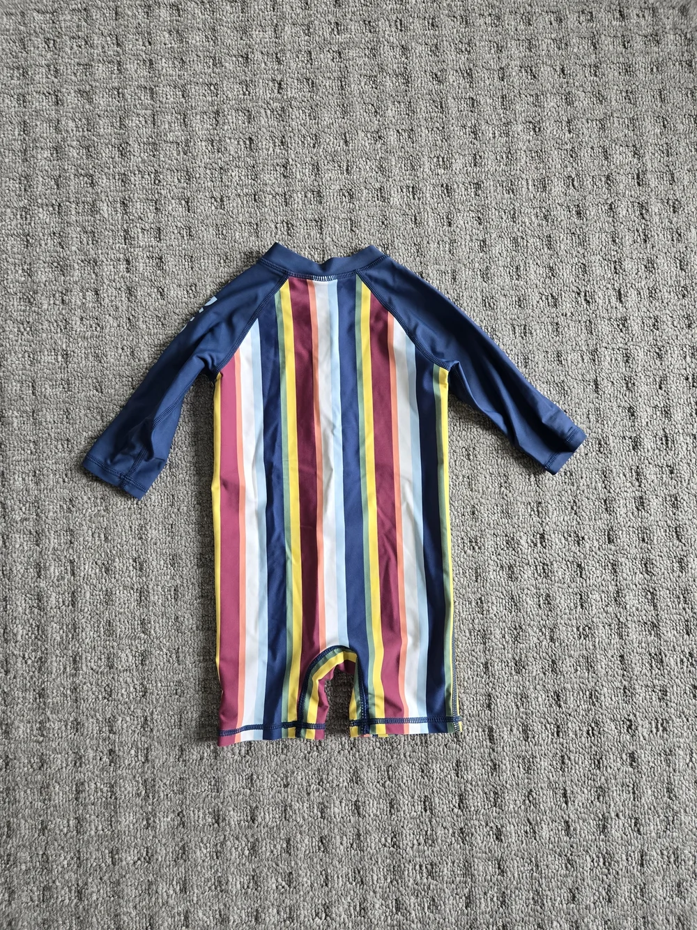 Rugged Butts Multi-Stripe Rash Guard One-Piece Swim Suit